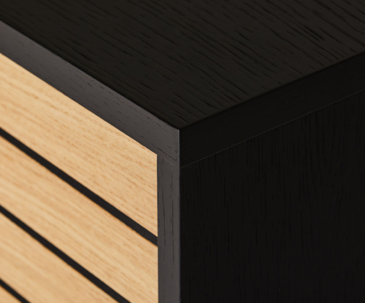 комод Страйп низкий Stripe sideboard - один из семейства мебели Stripe, которая разработана датской дизайнерской студией Says Who WOODMAN